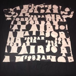 Nike Air Jordan Black White T-Shirt Size 4XL